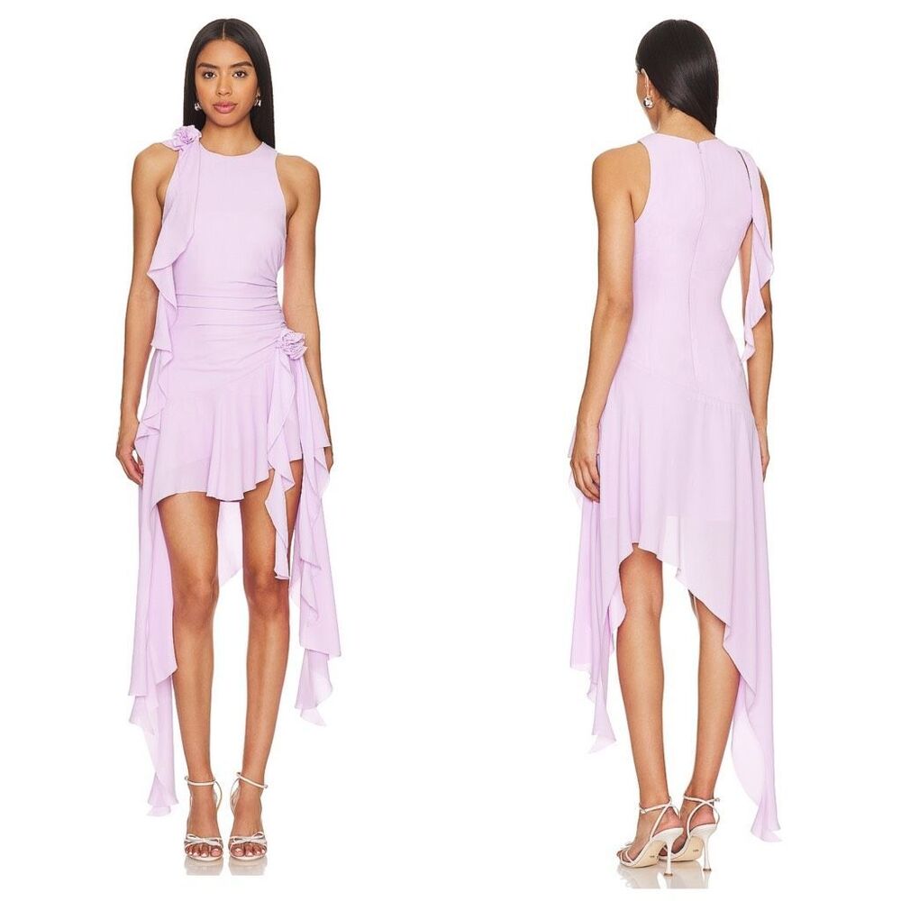 Bardot Lilac Mini Dress - Picture 1 of 13